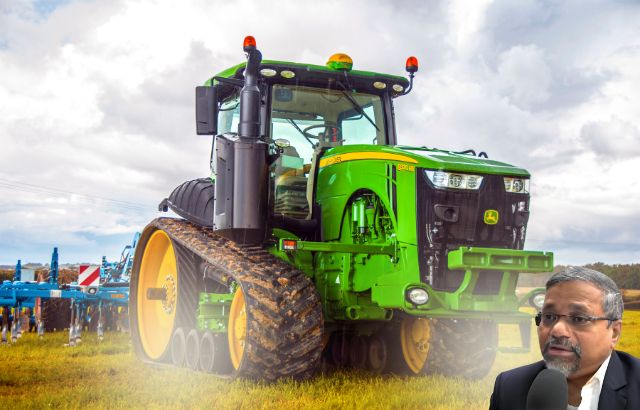 GPS guided tractor